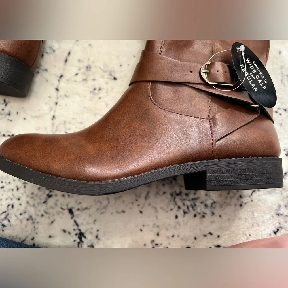 NEW Style &Co Madixe Chestnut Riding Boots - Brown US 10M